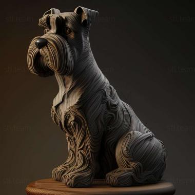 3D model Zwergschnauzer dog (STL)